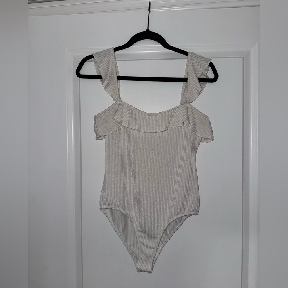 White Tank Top Bodysuit Medium